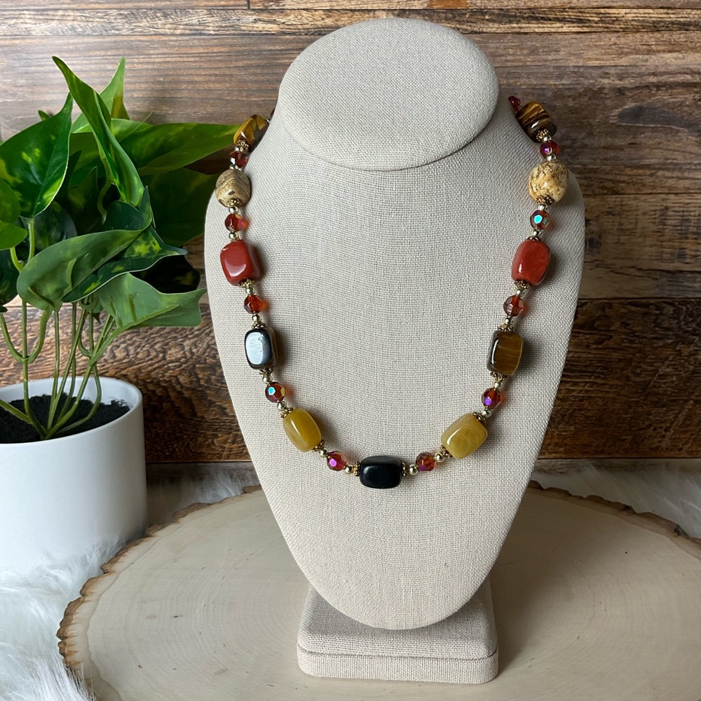 Square Stone Necklace